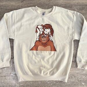 NWOT Disney Tarzan fully embroidered beige crewneck sweatshirt from a small shop